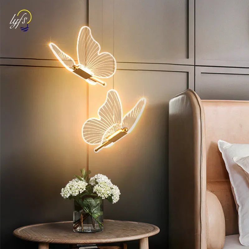 Butterfly-LED-Luz-Pendente-de-Cabeceira-em-formato-de-Borboleta-Mercado-Ligado