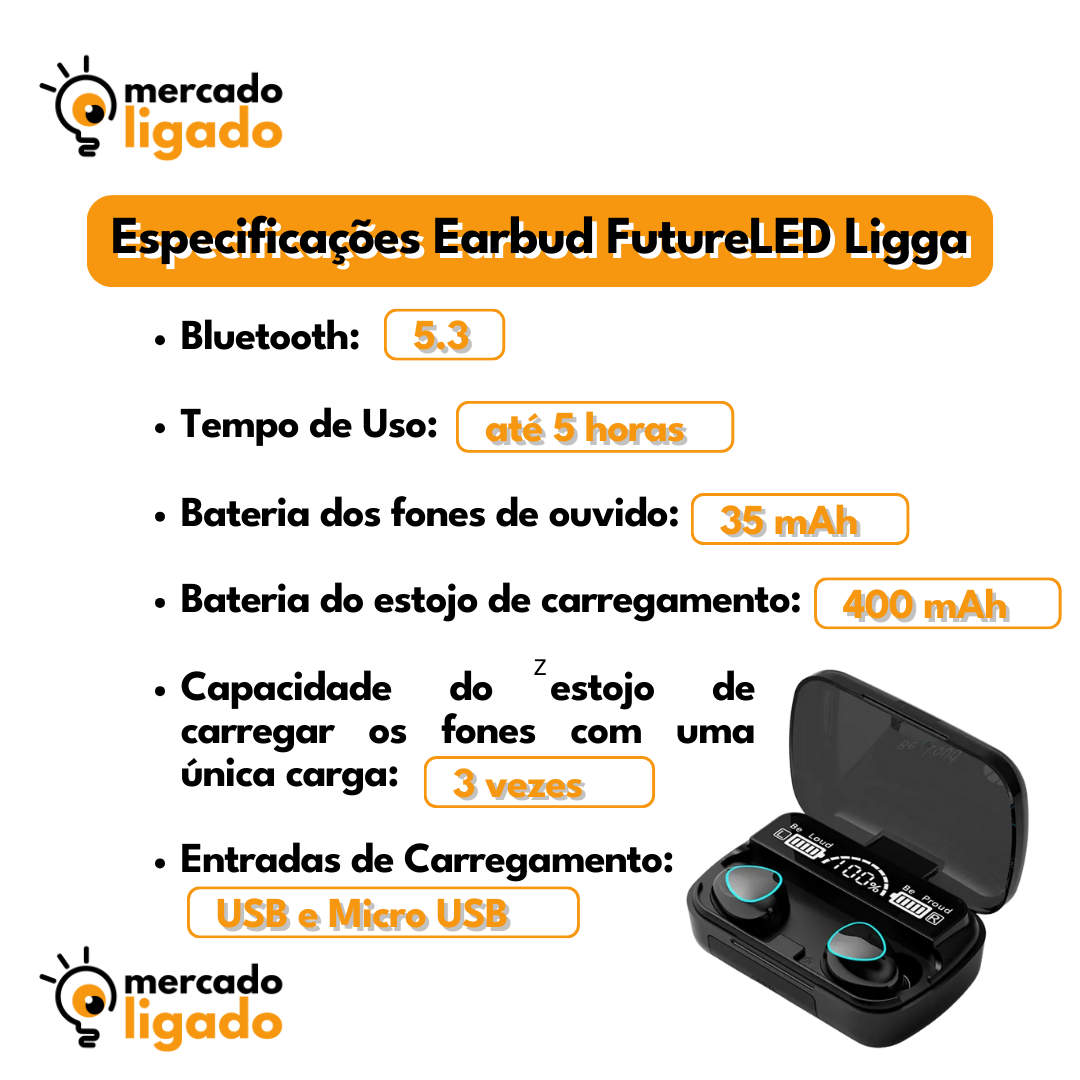 Earbud-Future-LED-Ligga-Fone-de-Ouvido-via-Bluetooth-Mercado-Ligado