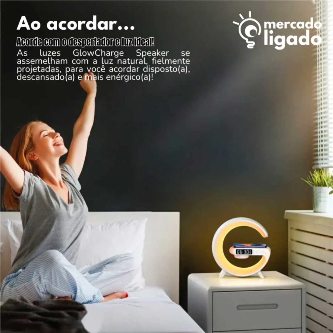 Glow-Charge-Bluetooth-Speaker-Ligga-Luminaria-G-Caixa-de-Som-e-Carregador-Sem-Fio-com-Alto-Falante-Mercado-Ligado