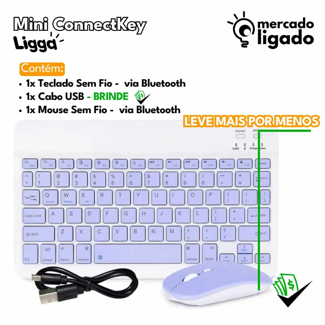 Mini-Connect-Key-Ligga-Teclado-e-Mouse-Bluetooth-Sem-Fio-via-Bluetooth-para-Notebook-e-Smartphone-Mercado-Ligado