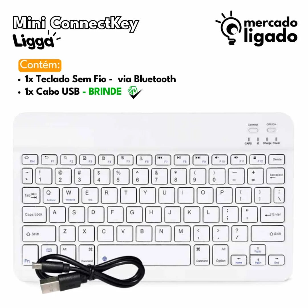 Mini-Connect-Key-Ligga-Teclado-e-Mouse-Bluetooth-Sem-Fio-via-Bluetooth-para-Notebook-e-Smartphone-Mercado-Ligado