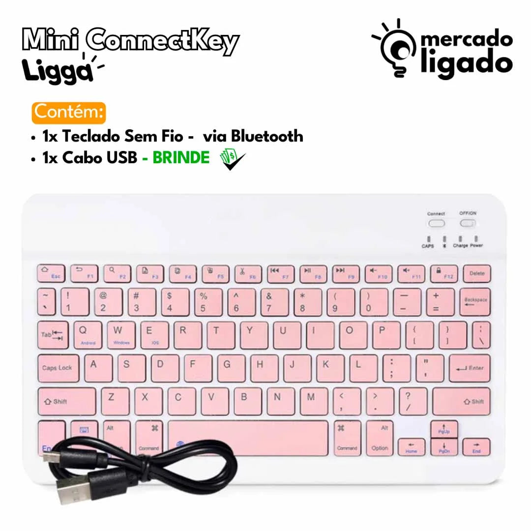 Mini-Connect-Key-Ligga-Teclado-e-Mouse-Bluetooth-Sem-Fio-via-Bluetooth-para-Notebook-e-Smartphone-Mercado-Ligado