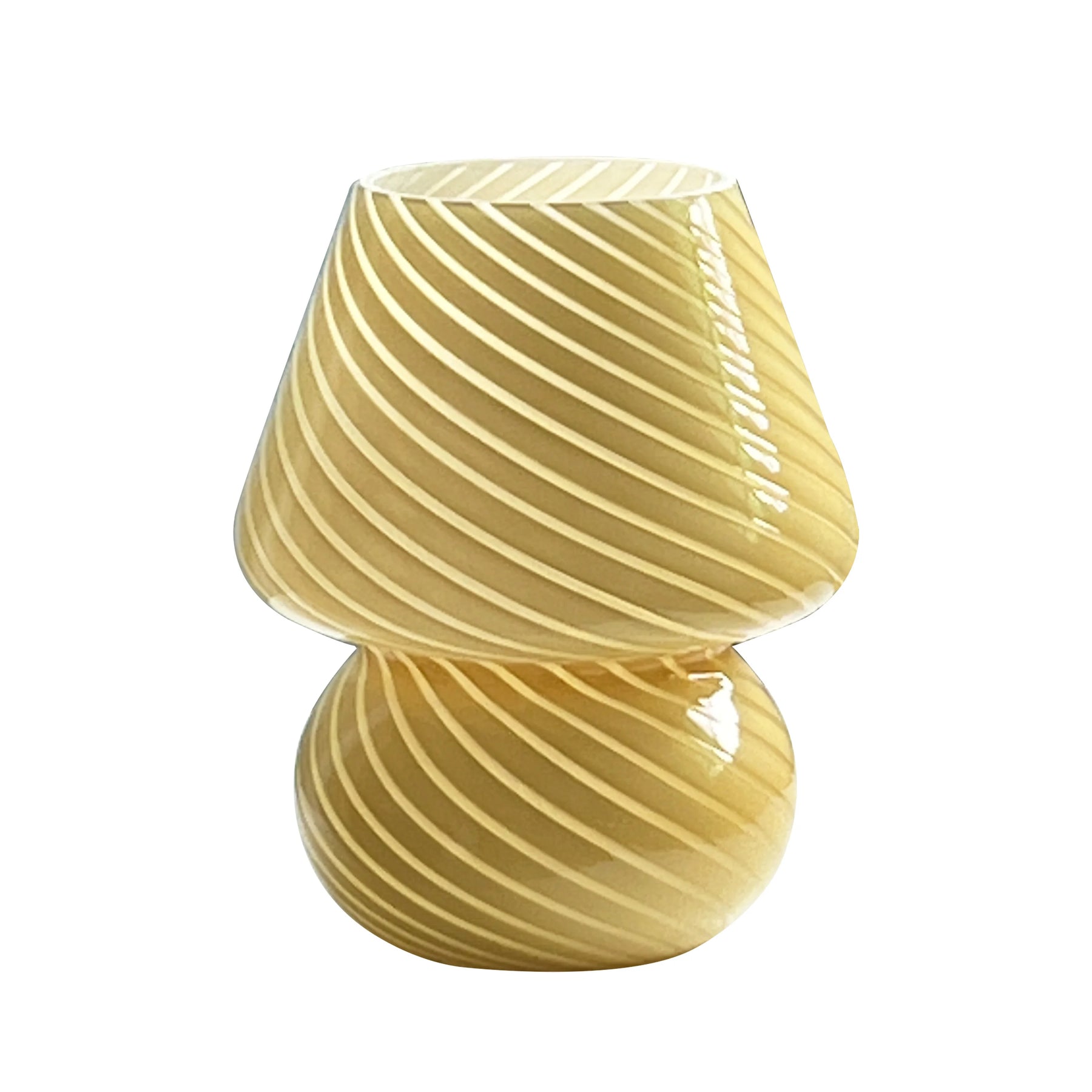 Mushroom-Striped-Abajur-de-Mesa-Estilo-Vintage-Mercado-Ligado