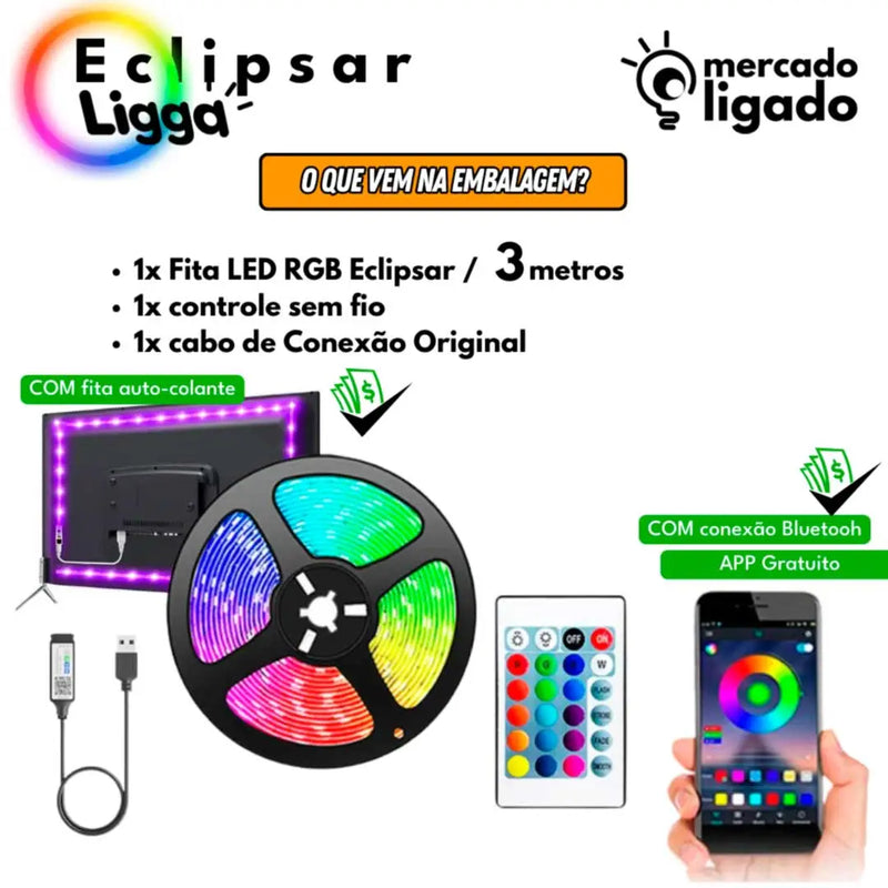 Eclipsar Ligga - Tira de Luz de LED Inteligente RGB