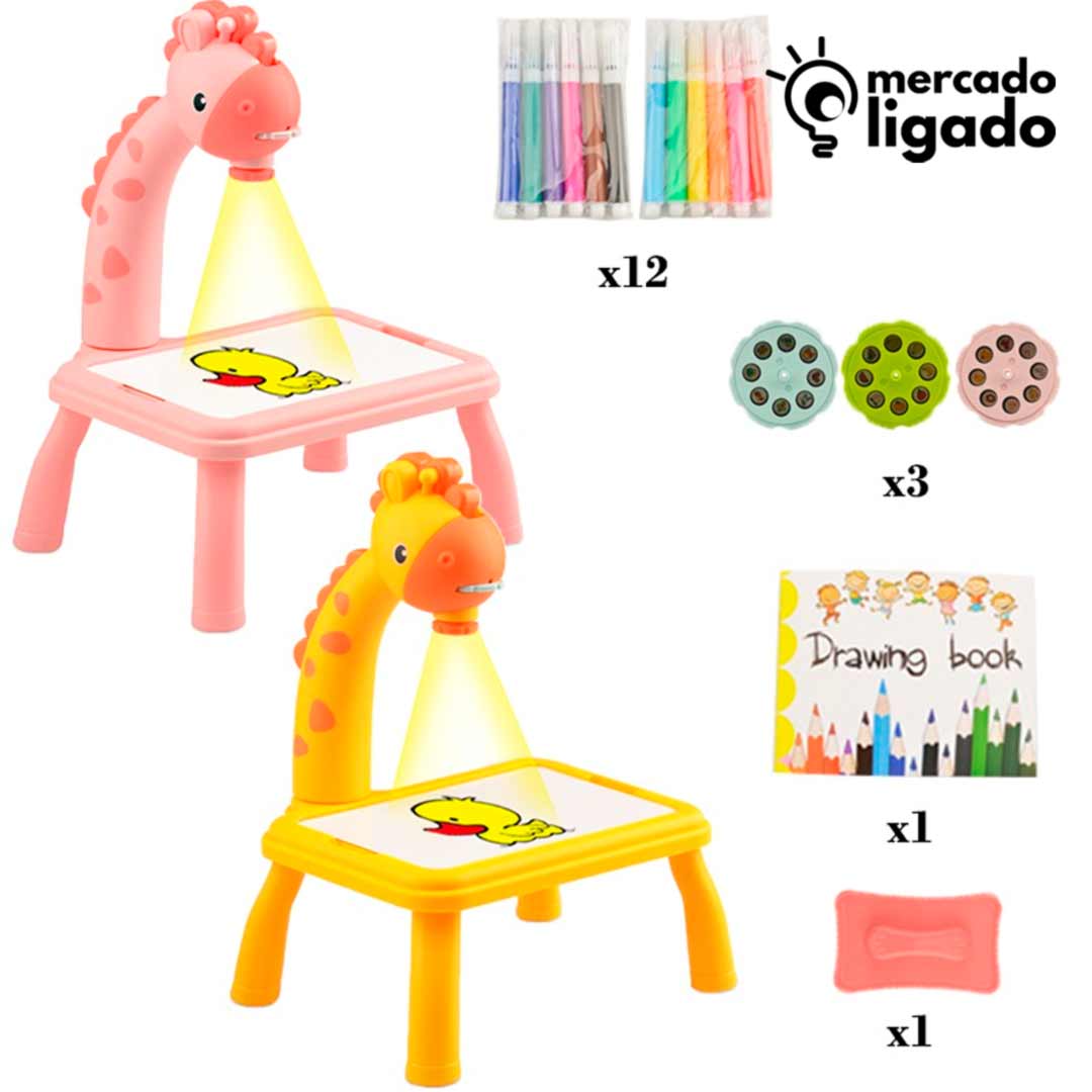 MesaColorKid Ligga - Mesa de Desenho interativa Infantil com RetroProjeção 