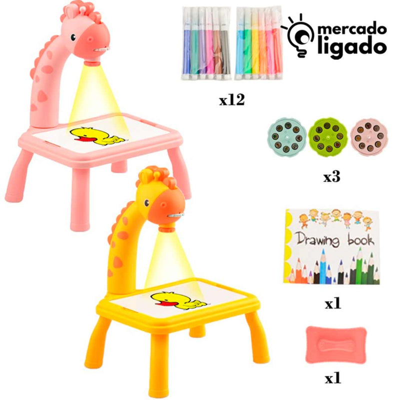 MesaColorKid Ligga - Mesa de Desenho interativa Infantil com RetroProjeção 