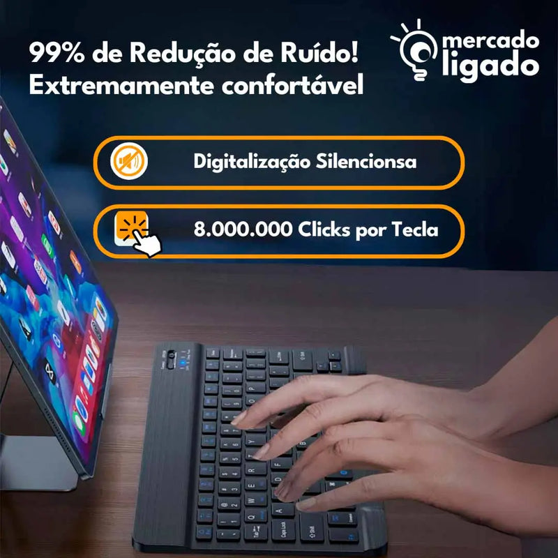 KeyConnect Pro Ligga - Teclado Bluetooth Sem Fio Multifuncional