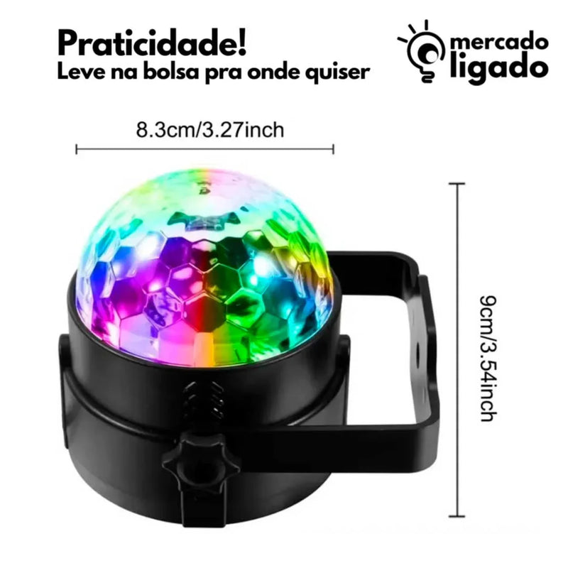 Colorful Prism RGB Ligga - Globo de Luz Giratório