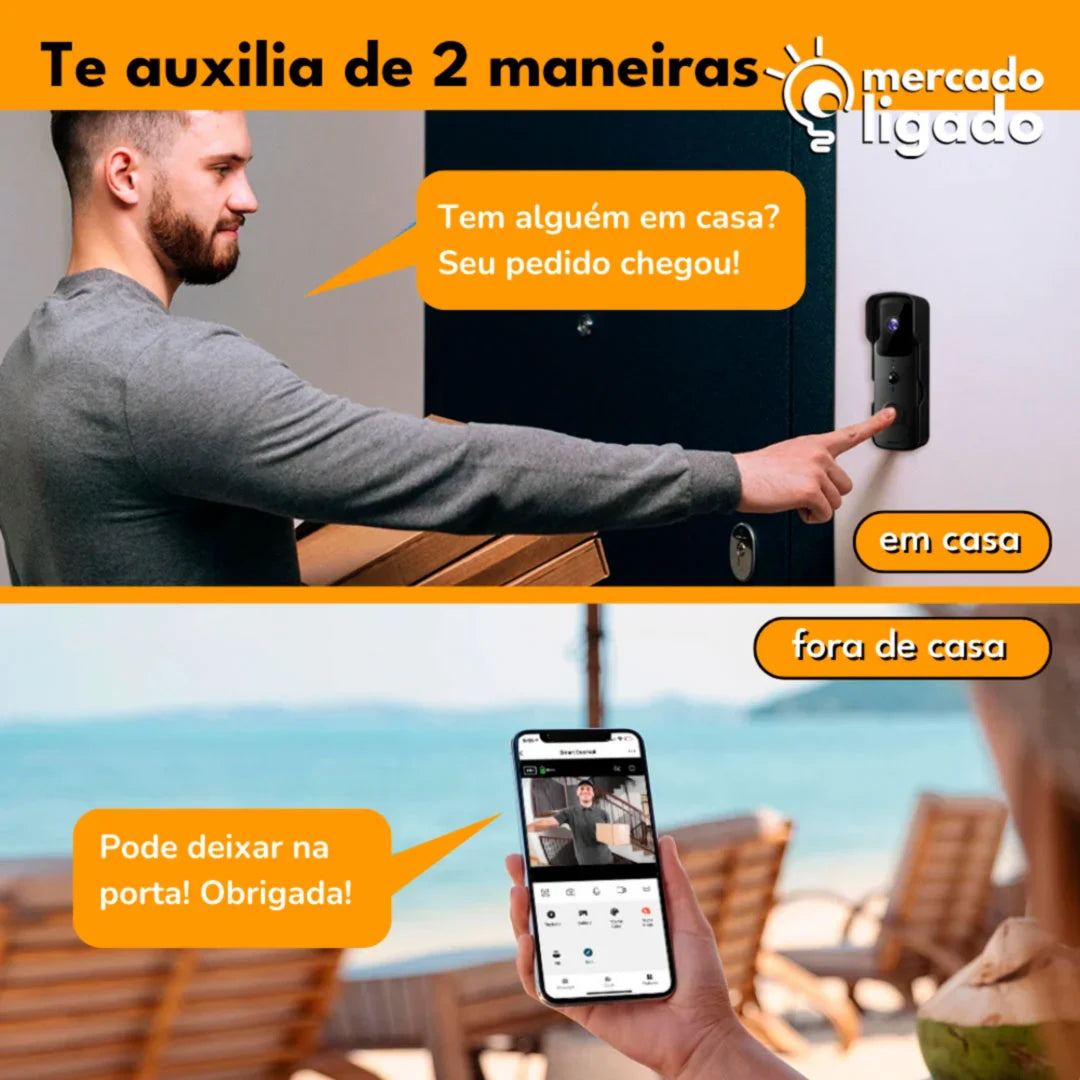 Visão Smart Ligga - Campainha Inteligente & Interfone de Vídeo WiFi