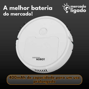 CleanBot Ligga - 3 em 1: Robô Varredor, Aspirador e Esfregão