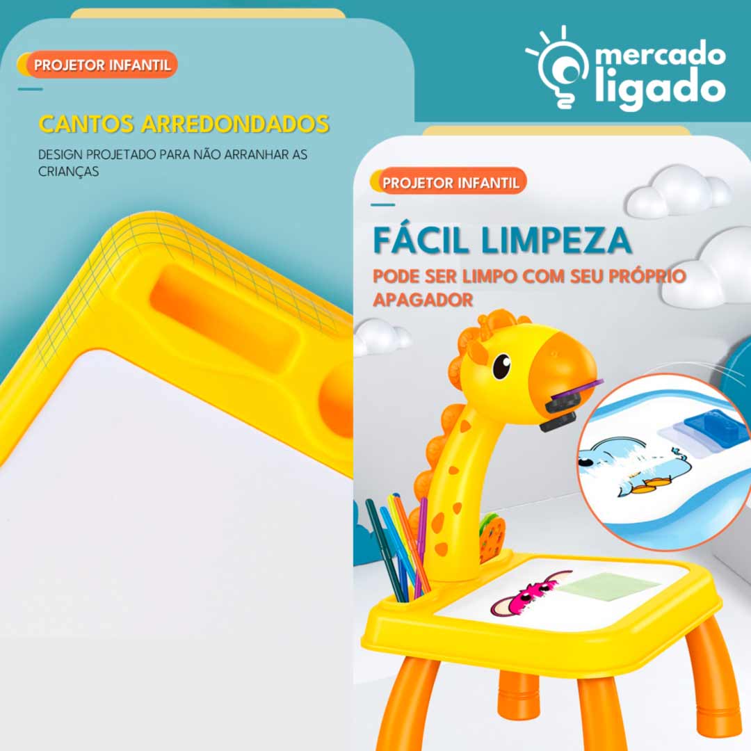 MesaColorKid Ligga - Mesa de Desenho interativa Infantil com RetroProjeção