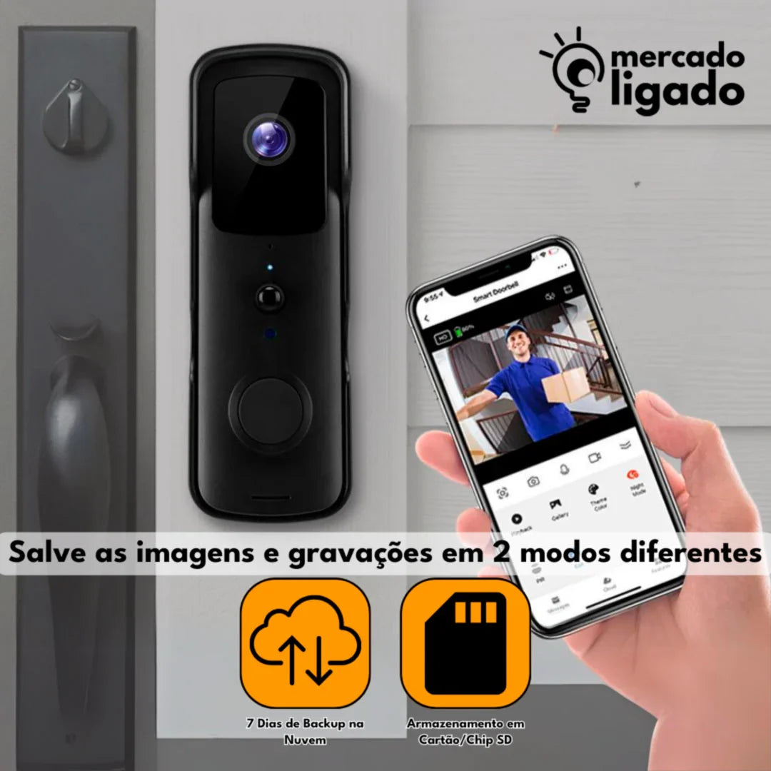 Visão Smart Ligga - Campainha Inteligente & Interfone de Vídeo WiFi