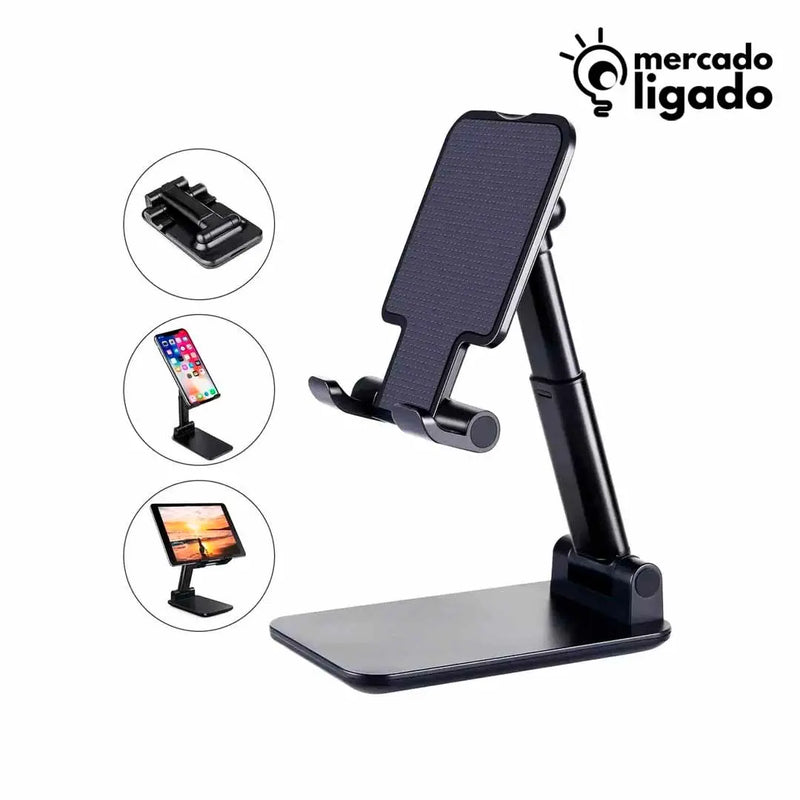 Hands-Free Ligga - Tripé de Suporte para Celular Ideal para Mesa de Escritório