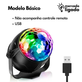 Colorful Prism RGB Ligga - Globo de Luz Giratório