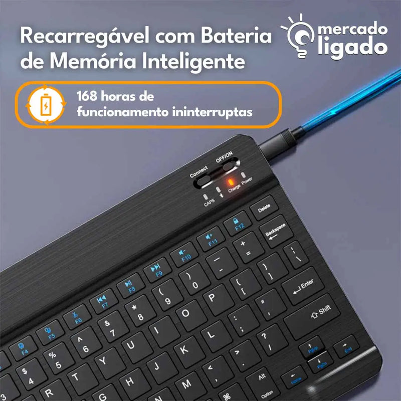 KeyConnect Pro Ligga - Teclado Bluetooth Sem Fio Multifuncional