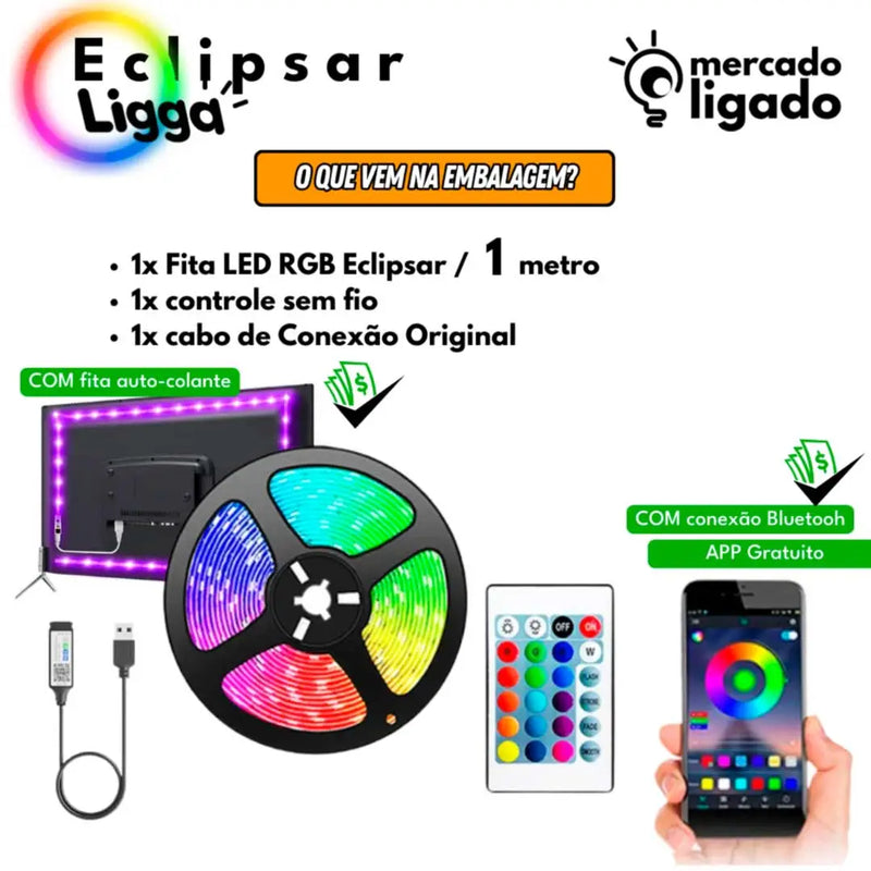 Eclipsar Ligga - Tira de Luz de LED Inteligente RGB