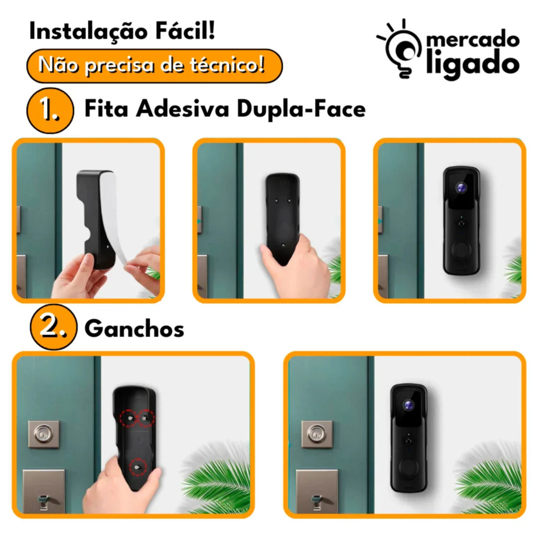 Visao-Smart-Ligga-Campainha-Inteligente-e-Interfone-de-Video-WiFi-Mercado-Ligado