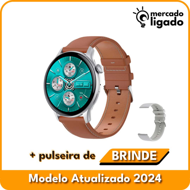 SmartWatch Luxury Ligga - Relógio Digital Original via Bluetooth