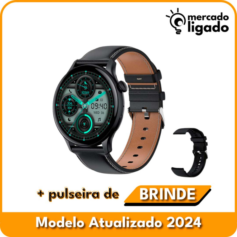 SmartWatch Luxury Ligga - Relógio Digital Original via Bluetooth