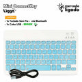 Mini ConnectKey Ligga - Teclado e Mouse Bluetooth Sem Fio via Bluetooth para notebook e smartphone