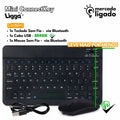 Mini ConnectKey Ligga - Teclado e Mouse Bluetooth Sem Fio via Bluetooth para notebook e smartphone