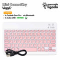 Mini ConnectKey Ligga - Teclado e Mouse Bluetooth Sem Fio via Bluetooth para notebook e smartphone