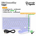 Mini ConnectKey Ligga - Teclado e Mouse Bluetooth Sem Fio via Bluetooth para notebook e smartphone