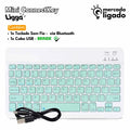 Mini ConnectKey Ligga - Teclado e Mouse Bluetooth Sem Fio via Bluetooth para notebook e smartphone