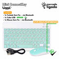 Mini ConnectKey Ligga - Teclado e Mouse Bluetooth Sem Fio via Bluetooth para notebook e smartphone